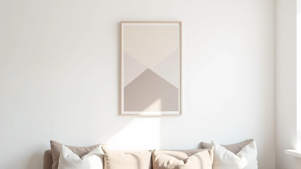 Canvas print hanging on white wall
